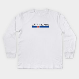 Latrabjarg Iceland Kids Long Sleeve T-Shirt